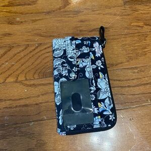 Vera Bradley Floral Black and Blue Wallet